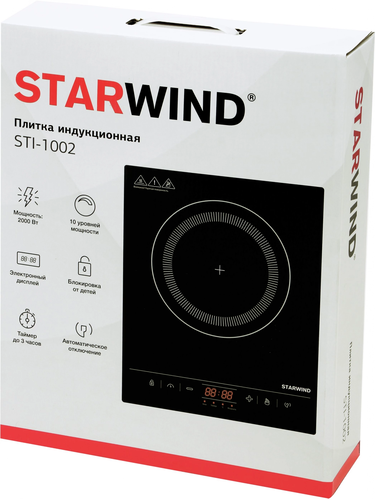 Купить Плита компактная электрическая Starwind STI-1002 черный  5308770. Характеристики, отзывы и цены в Донецке