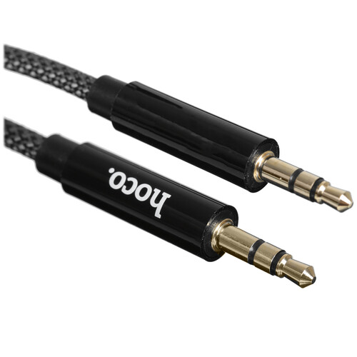 Купить Кабель   Hoco jack 3.5 мм - jack 3.5 мм черный  5635273. Характеристики, отзывы и цены в Донецке