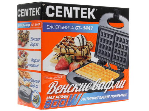Купить Вафельница Centek CT-1447 черный  1144631. Характеристики, отзывы и цены в Донецке