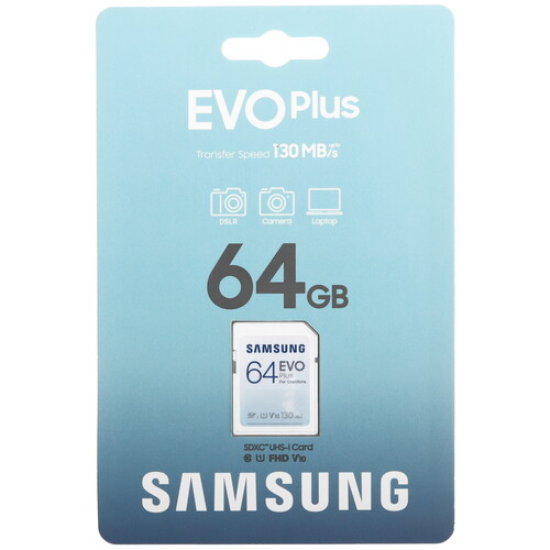 Купить Карта памяти Samsung EVO Plus SDXC 64 ГБ [MB-SC64K/AM]  5465236. Характеристики, отзывы и цены в Донецке
