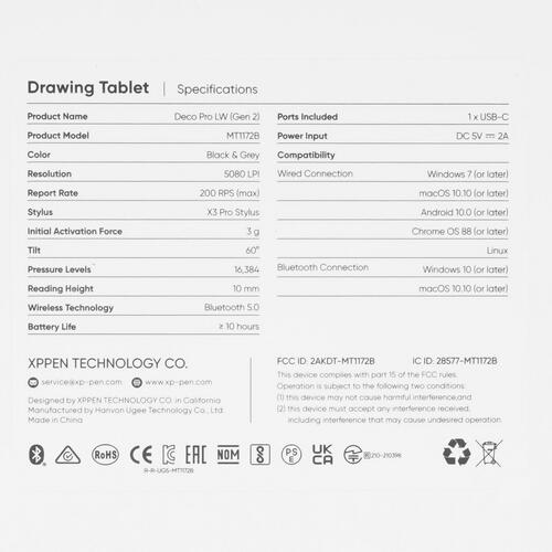 Купить Графический планшет XP-Pen Deco Pro LW  5435404. Характеристики, отзывы и цены в Донецке
