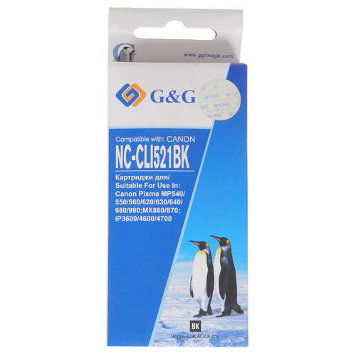 Купить Картридж G&G NC-CLI521BK черный  0185869. Характеристики, отзывы и цены в Донецке