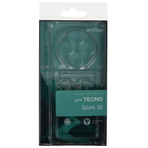 Купить Накладка  Aceline Pocket для Tecno SPARK 30 4G прозрачный  5490706. Характеристики, отзывы и цены в Донецке