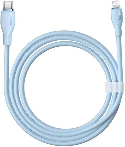 Купить Кабель круглый Baseus Lightning 8-pin - USB Type-C голубой 1.2 м  9260750. Характеристики, отзывы и цены в Донецке
