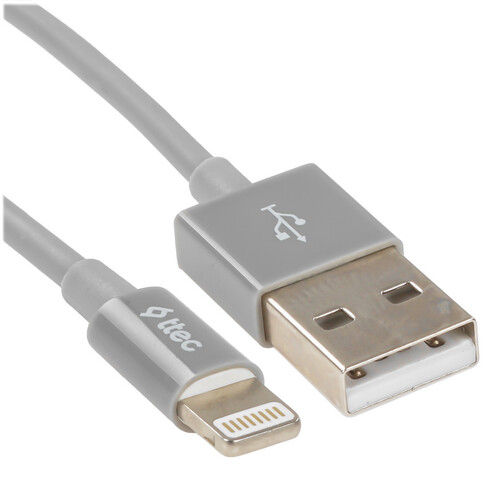 Купить Кабель круглый TTEC Lightning 8-pin - USB 2.0 Type-A серый 1 м  9140766. Характеристики, отзывы и цены в Донецке