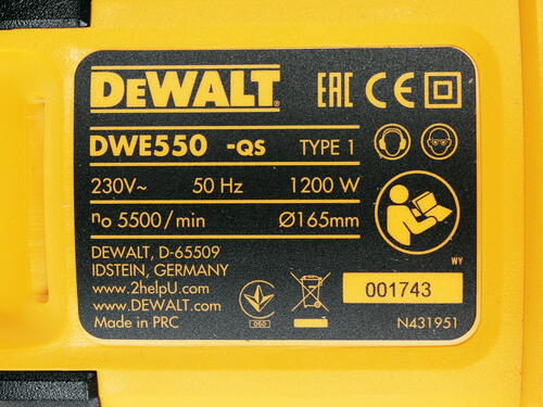 Купить Пила дисковая DeWalt DWE550  1081499. Характеристики, отзывы и цены в Донецке