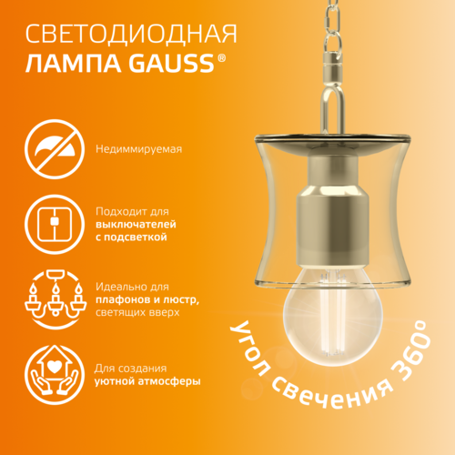 Купить Комплект филаментных ламп Gauss Filament Elementary 52218  5613134. Характеристики, отзывы и цены в Донецке