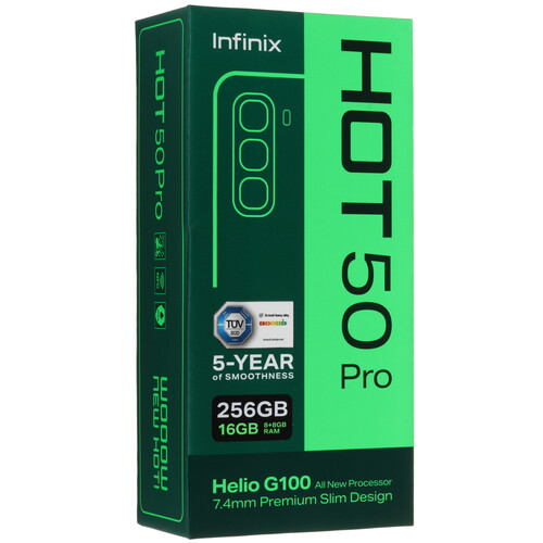 Купить 6.78" Смартфон Infinix HOT 50 Pro 256 ГБ голубой  5491553. Характеристики, отзывы и цены в Донецке