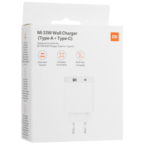 Купить Сетевое зарядное устройство Xiaomi Mi 33W белый  4816097. Характеристики, отзывы и цены в Донецке