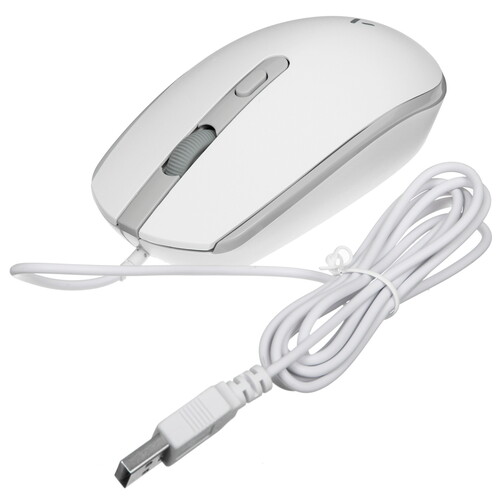 Купить Мышь проводная Aceline CM-M529WT Silent  белый  5460387. Характеристики, отзывы и цены в Донецке