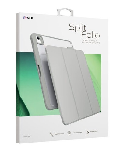 Купить Чехол-книжка VLP Split Folio для Apple iPad Air 13" (M2) серый  5487173. Характеристики, отзывы и цены в Донецке