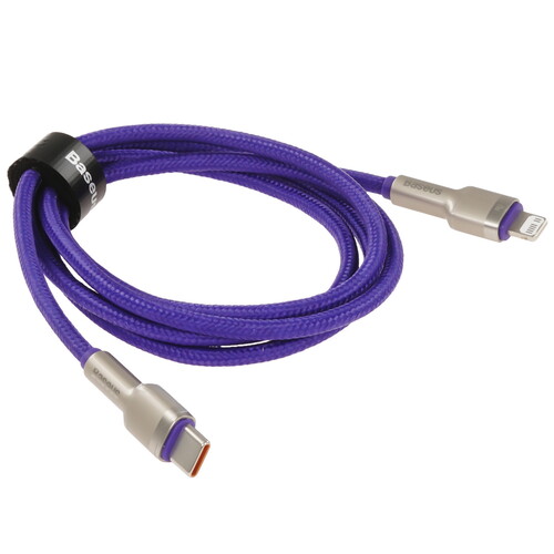 Купить Кабель круглый Baseus Lightning 8-pin - USB Type-C фиолетовый 1 м  9167184. Характеристики, отзывы и цены в Донецке