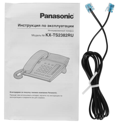 Купить Телефон проводной Panasonic KX-TS2382RUB  0145156. Характеристики, отзывы и цены в Донецке