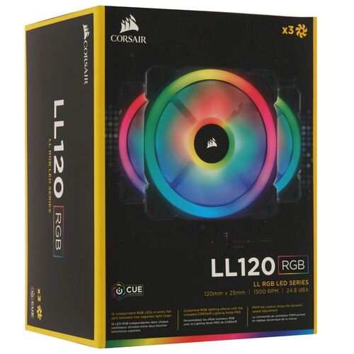 Купить Комплект вентиляторов Corsair LL120 RGB  5610041. Характеристики, отзывы и цены в Донецке