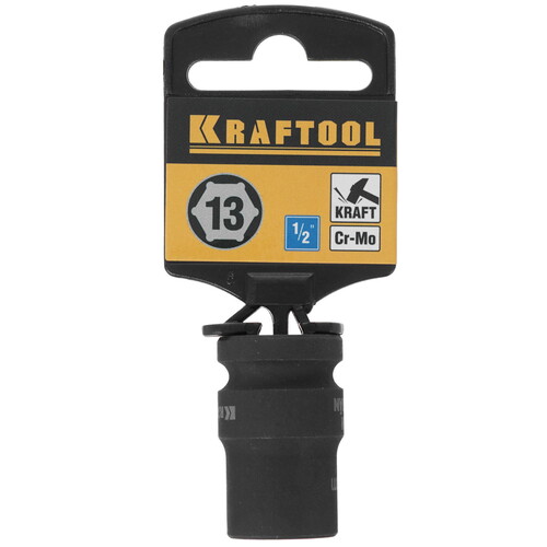 Купить Торцовая головка KRAFTOOL INDUSTRIE QUALITAT ударная (1/2), FLANK, Cr-Mo, фосфатированная, 13 мм  9012724. Характеристики, отзывы и цены в Донецке