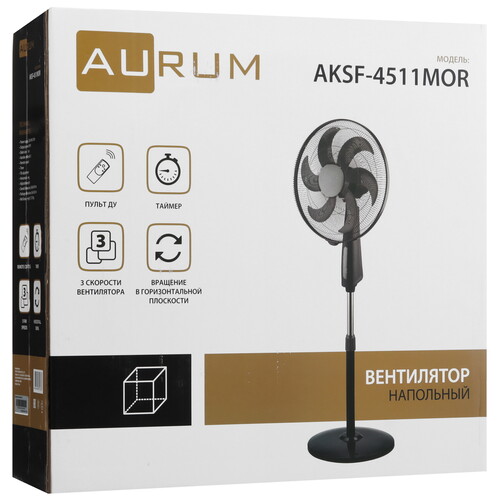 Купить Вентилятор AURUM AKSF-4511MOR  черный  9235521. Характеристики, отзывы и цены в Донецке