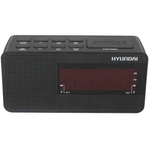 Купить Часы радиобудильник Hyundai H-RCL200 черный  1251335. Характеристики, отзывы и цены в Донецке