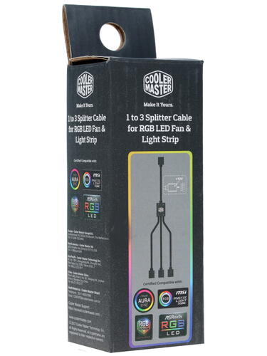 Купить Разветвитель для подключения подсветки Cooler Master 1-to-3 RGB Splitter Cable  1155216. Характеристики, отзывы и цены в Донецке