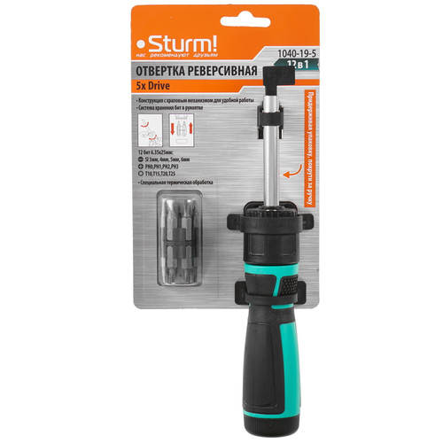 Купить Отвертка с насадками Sturm! 1040-19-5  9060524. Характеристики, отзывы и цены в Донецке