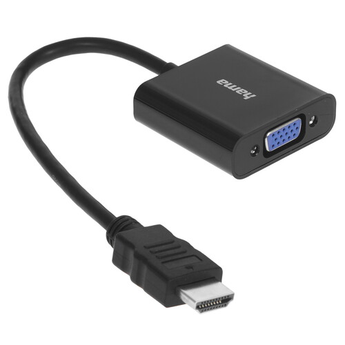 Купить Переходник однонаправленный Hama HDMI - VGA+Jack 3.5, 0.15 м  9281828. Характеристики, отзывы и цены в Донецке