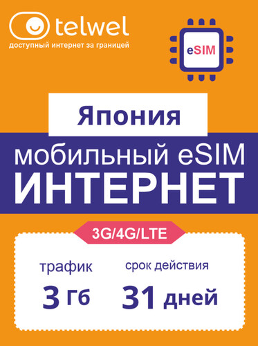 Купить карта оплаты Telwel Интернет и мессенджеры Япония  5628049. Характеристики, отзывы и цены в Донецке