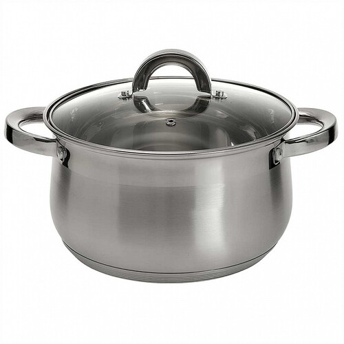 Купить Кастрюля Webber BE-146/2 5 л 22 см серебристый  9175504. Характеристики, отзывы и цены в Донецке