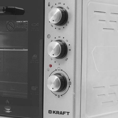 Купить Мини-печь Kraft KF-MO 4500 GR серебристый  8192481. Характеристики, отзывы и цены в Донецке