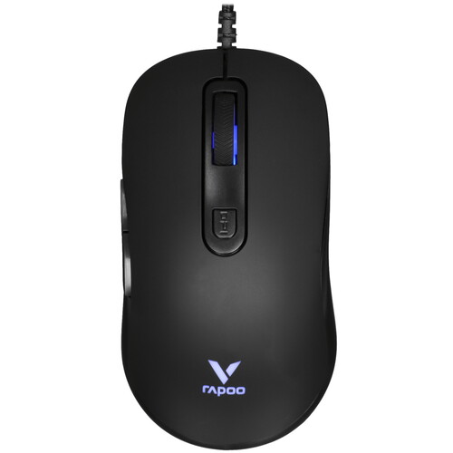 Купить Мышь проводная RAPOO V16RGB  черный  9125990. Характеристики, отзывы и цены в Донецке