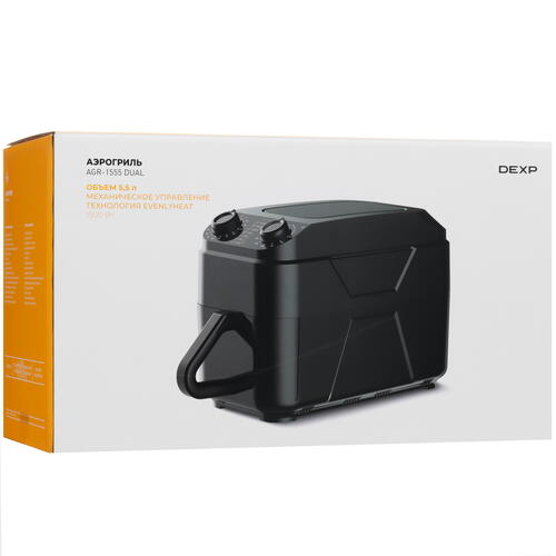 Купить Аэрогриль DEXP AGR-1555 Dual черный  9014943. Характеристики, отзывы и цены в Донецке