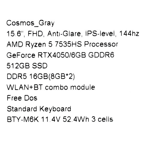 Купить 15.6" Ноутбук MSI Thin A15 B7VE-036XRU серый  5484672. Характеристики, отзывы и цены в Донецке