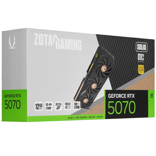 Купить Видеокарта Zotac GeForce RTX 5070 GAMING SOLID OC  5632857. Характеристики, отзывы и цены в Донецке
