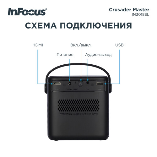 Купить Проектор InFocus Crusader Master IN3018SL черный  5617268. Характеристики, отзывы и цены в Донецке