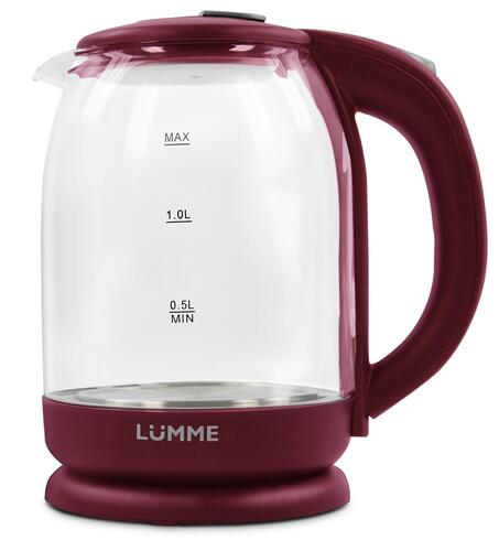 Купить Электрочайник LUMME LU-142 бордовый  8145241. Характеристики, отзывы и цены в Донецке