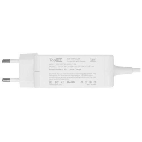 Купить Адаптер питания сетевой TOPon-HW65QW  5491720. Характеристики, отзывы и цены в Донецке