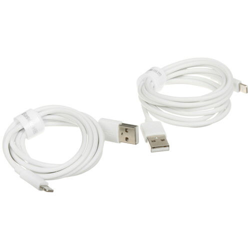 Купить Кабель круглый Baseus Lightning 8-pin - USB 2.0 Type-A белый 1.5 м  9167103. Характеристики, отзывы и цены в Донецке