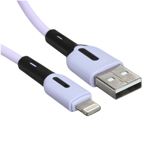 Купить Кабель круглый USAMS Lightning 8-pin - USB 2.0 Type-A фиолетовый 1 м  5480436. Характеристики, отзывы и цены в Донецке