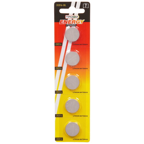Купить Батарейка Трофи CR2016-5BL CR2016  9182893. Характеристики, отзывы и цены в Донецке