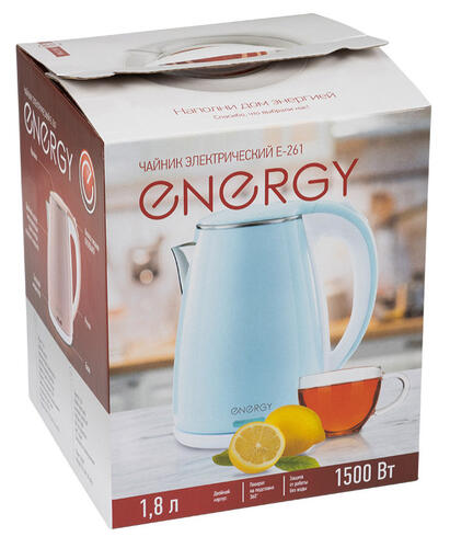 Купить Электрочайник Energy E-261 голубой  9088405. Характеристики, отзывы и цены в Донецке