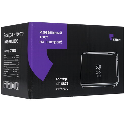 Купить Тостер Kitfort КТ-6872 белый  9242923. Характеристики, отзывы и цены в Донецке