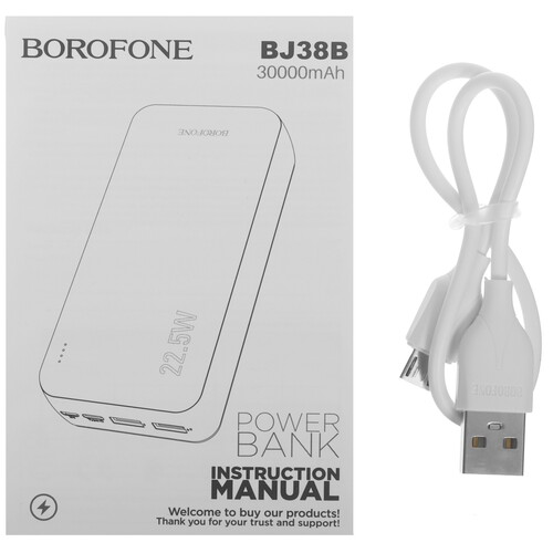 Купить Портативный аккумулятор Borofone BJ38B белый  5475256. Характеристики, отзывы и цены в Донецке
