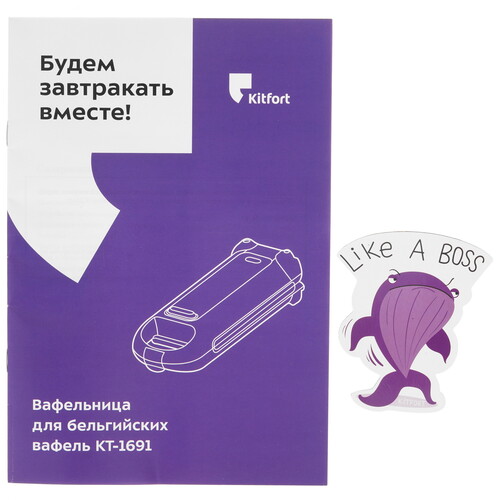 Купить Вафельница Kitfort КТ-1691 серый  9040298. Характеристики, отзывы и цены в Донецке