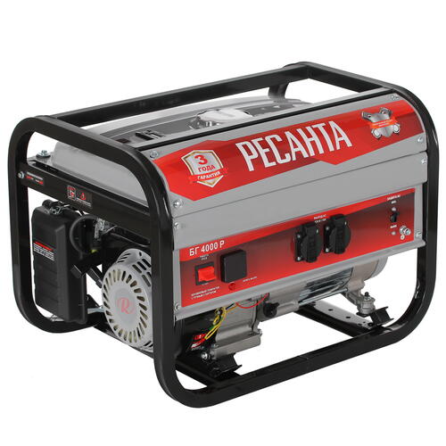 Купить Электрогенератор   бензиновый Ресанта БГ 4000 Р  8160746. Характеристики, отзывы и цены в Донецке