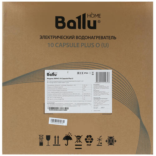 Купить Водонагреватель электрический Ballu BWH/S 10 Capsule Plus U  5365397. Характеристики, отзывы и цены в Донецке