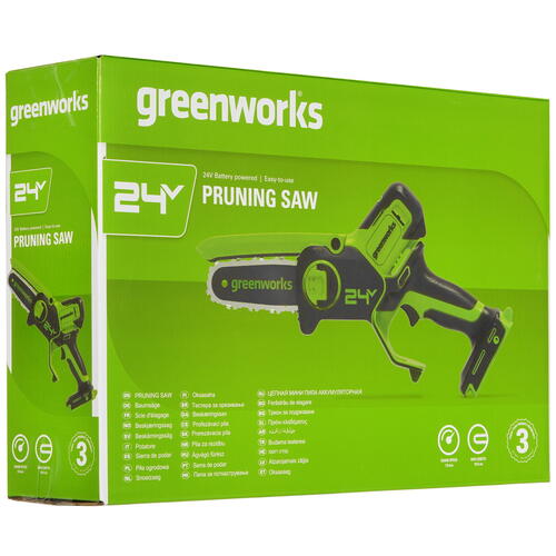 Купить Аккумуляторная цепная пила GreenWorks G24MCS10  шина - 10 см (4") Без ЗУ, Без АКБ  5422076. Характеристики, отзывы и цены в Донецке