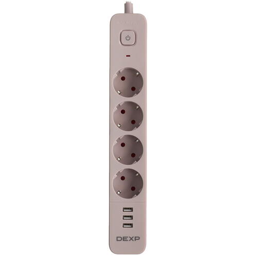Купить Сетевой фильтр DEXP Intensity 418WU Beige бежевый  5419962. Характеристики, отзывы и цены в Донецке