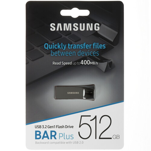 Купить Память USB Flash 512 ГБ Samsung BAR Plus  5641842. Характеристики, отзывы и цены в Донецке