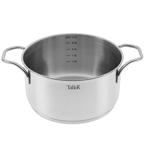 Купить Кастрюля Taller Инесс TR-17257 3 л 20 см серебристый  5419543. Характеристики, отзывы и цены в Донецке