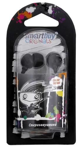 Купить Проводные наушники Smartbuy COLOR TREND черный  9938202. Характеристики, отзывы и цены в Донецке