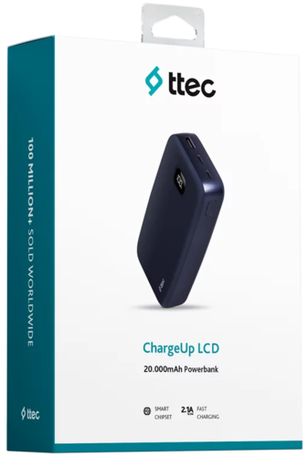 Купить Портативный аккумулятор TTEC ChargeUp LCD синий  9140715. Характеристики, отзывы и цены в Донецке
