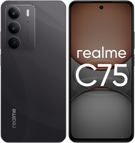 Купить 6.72" Смартфон realme C75 256 ГБ черный  5612592. Характеристики, отзывы и цены в Донецке